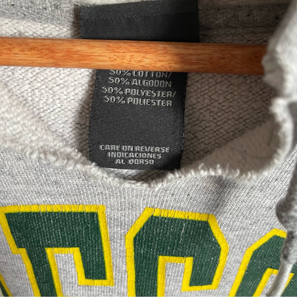 Vintage Pro Edge Oregon Ducks Grey Hoodie Sweatshirt Size Large - Picture 6 of 8